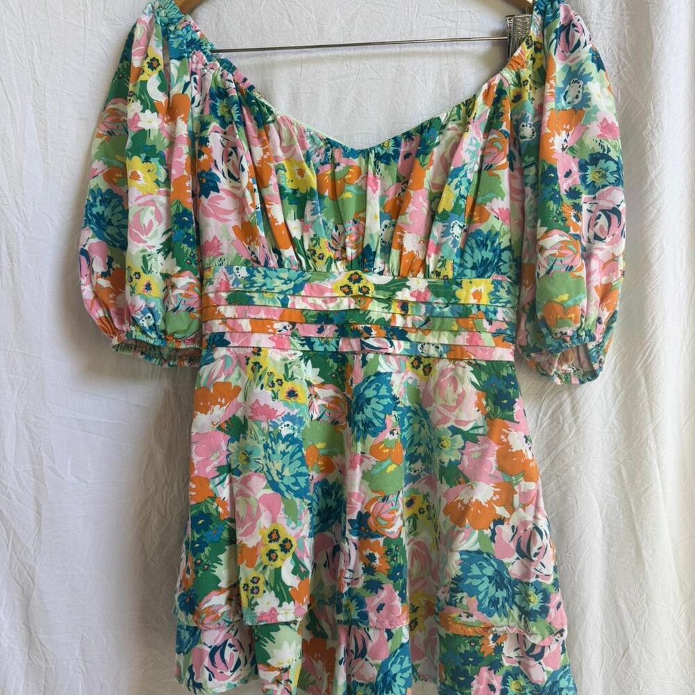 Bright Floral Romper Vivid Mix